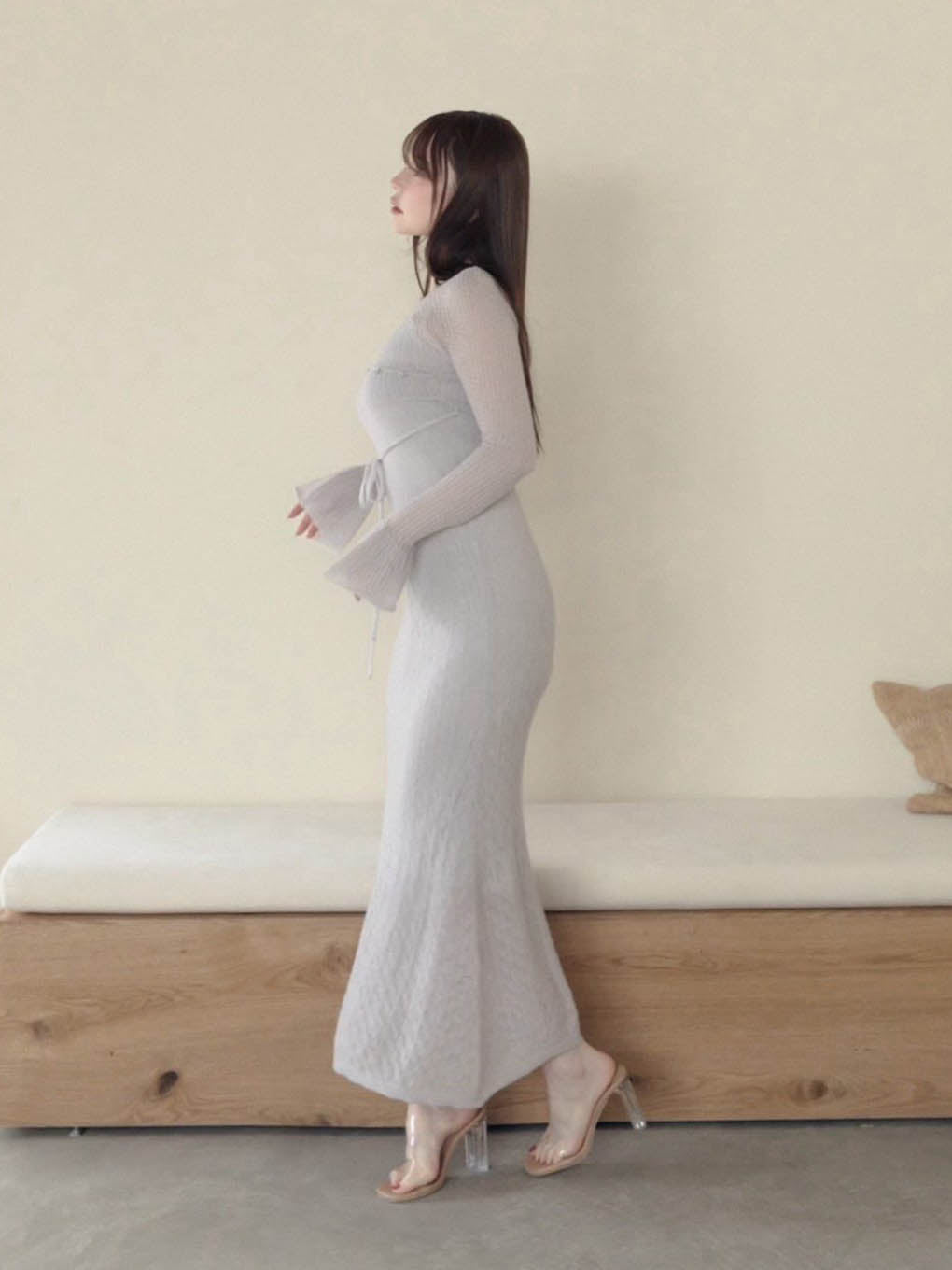 Bella seethrough knit dress