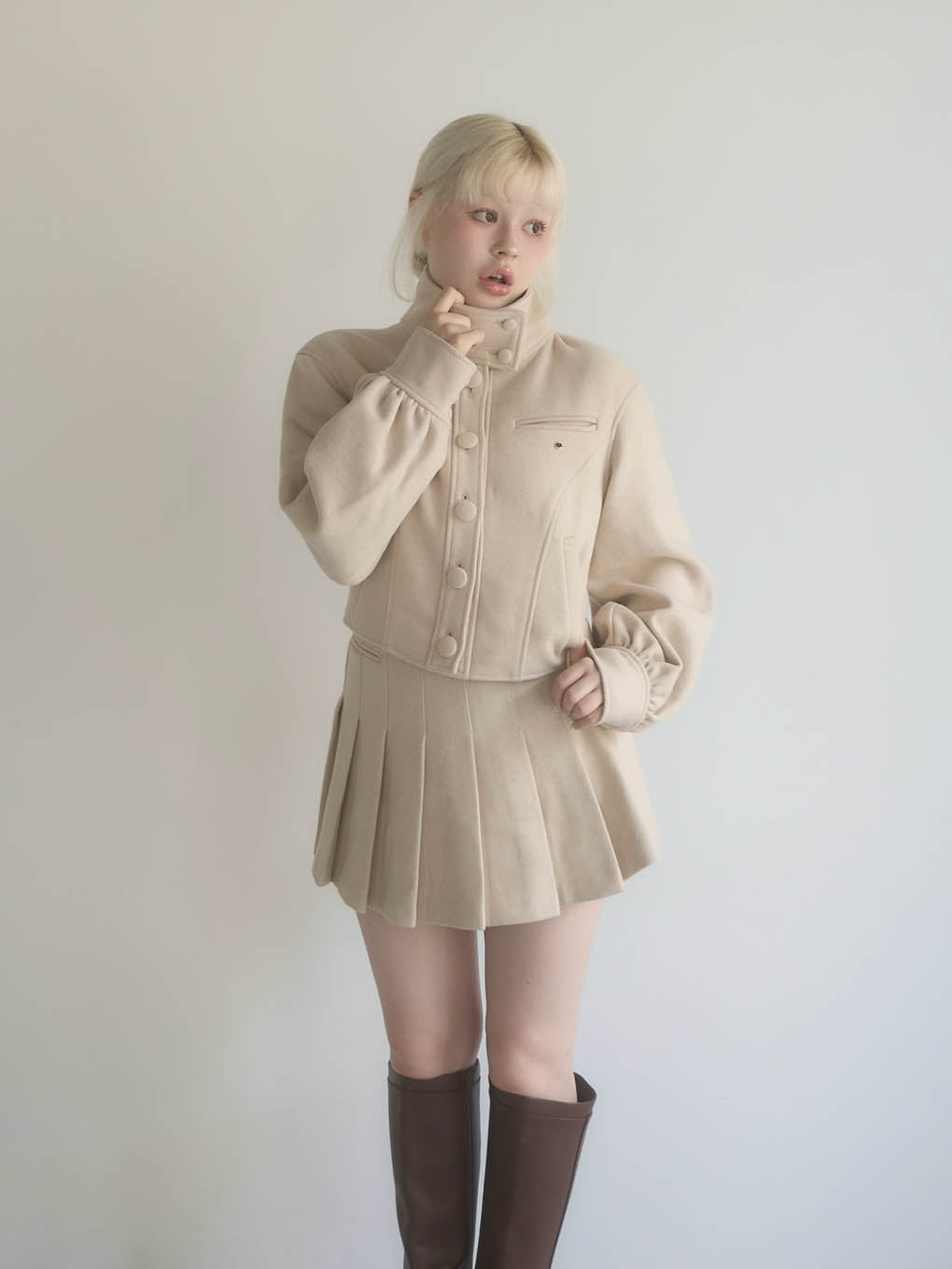 Zoey pleats mini skirt