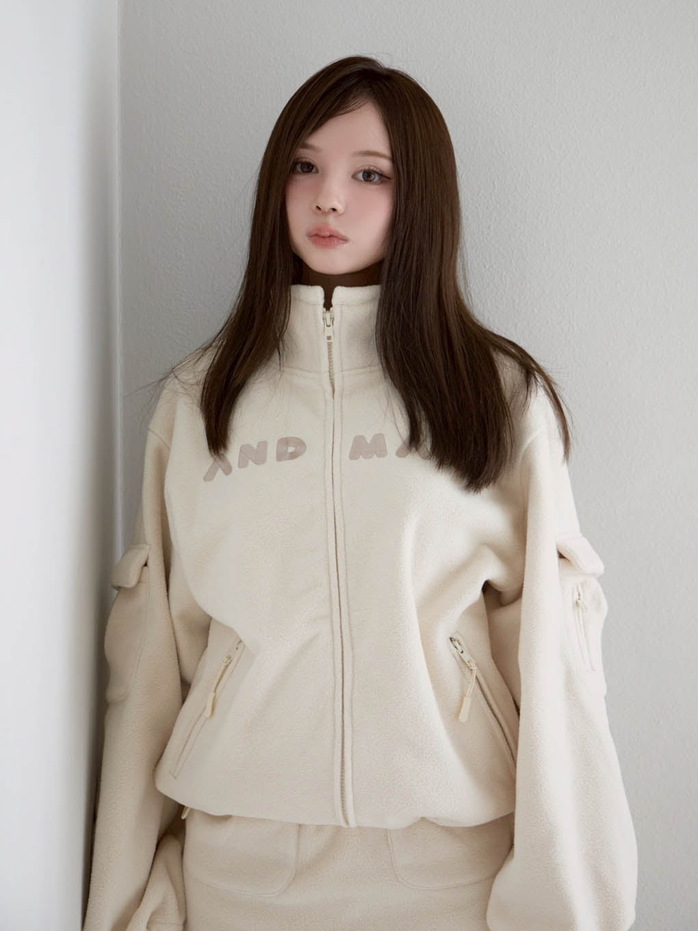 Mary logo fleece jacket