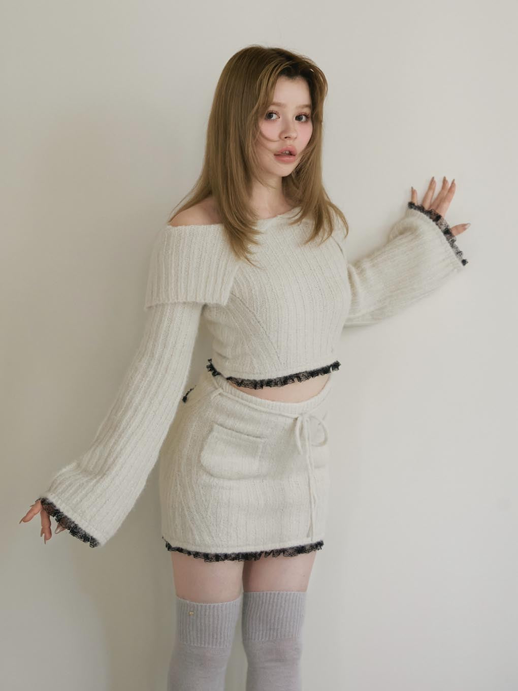 Erin lace knit set up