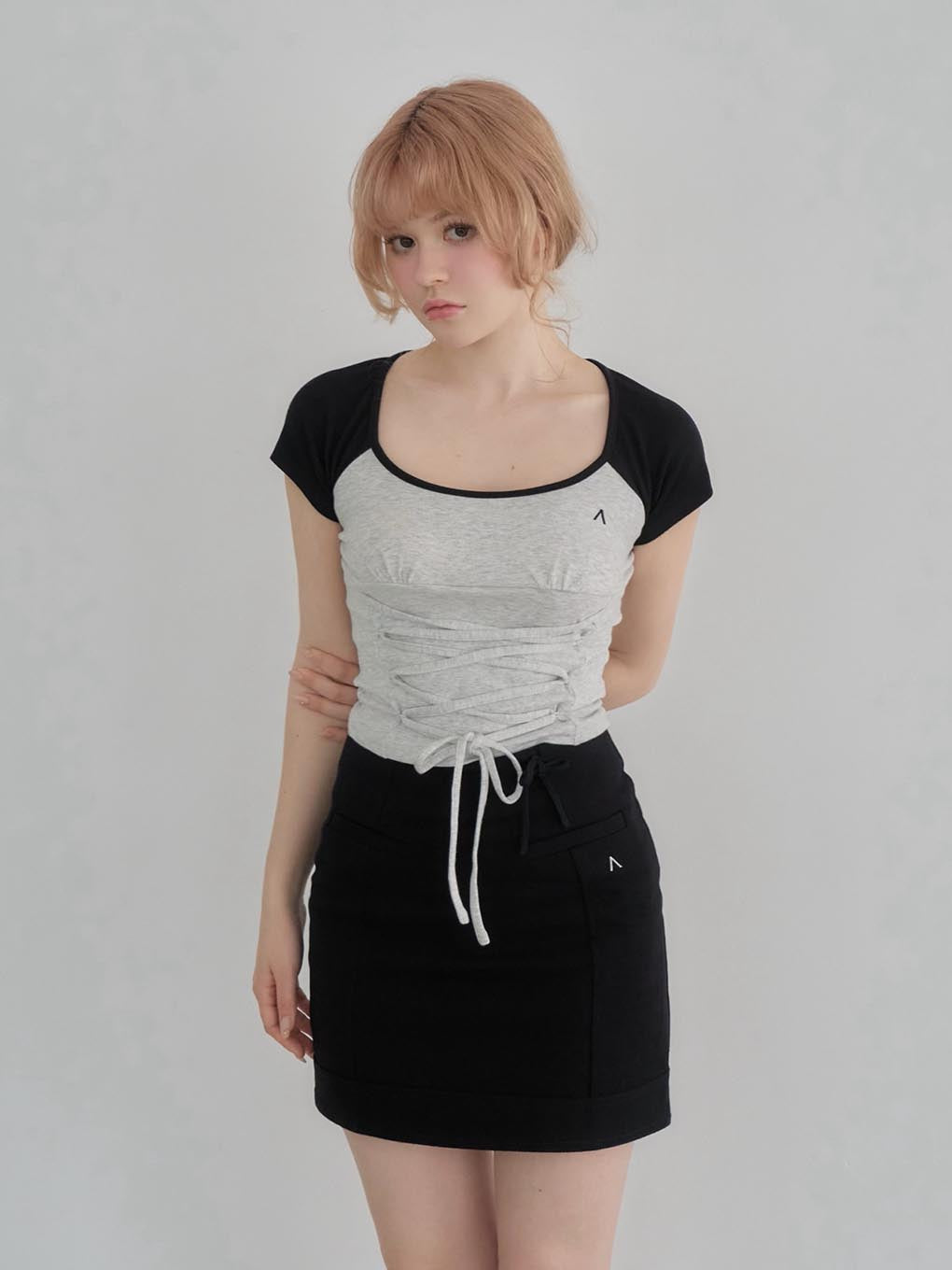 Stacy laceup tops