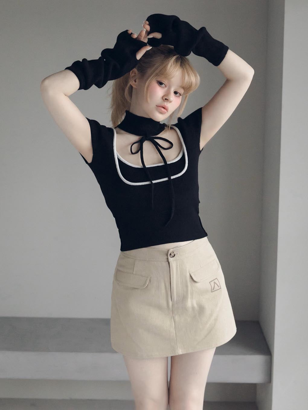 Jane logo mini skirt