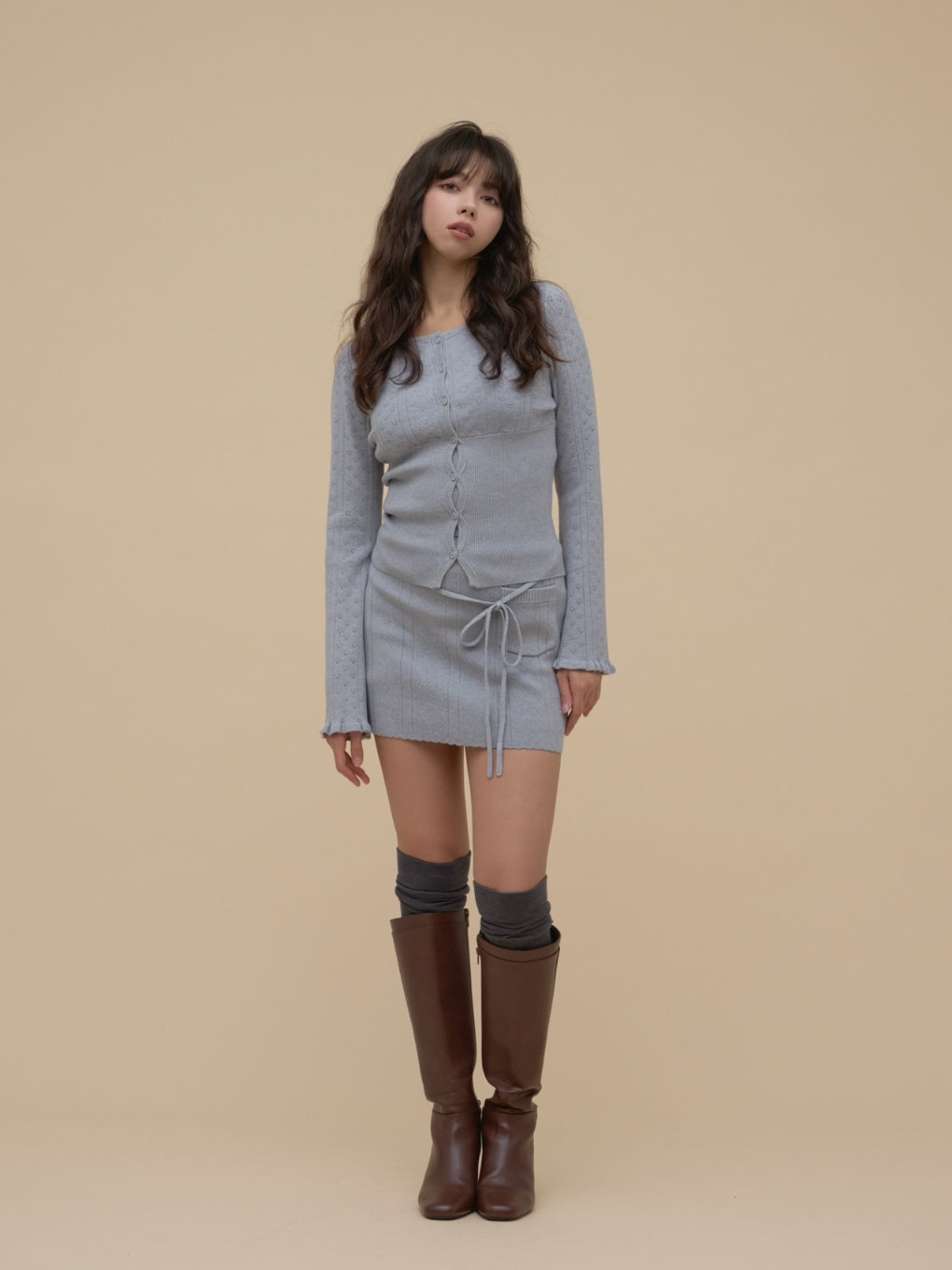 Heart crochet knit set up