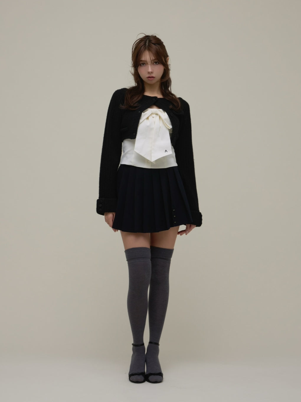 Twiggy tweed ribbon set tops