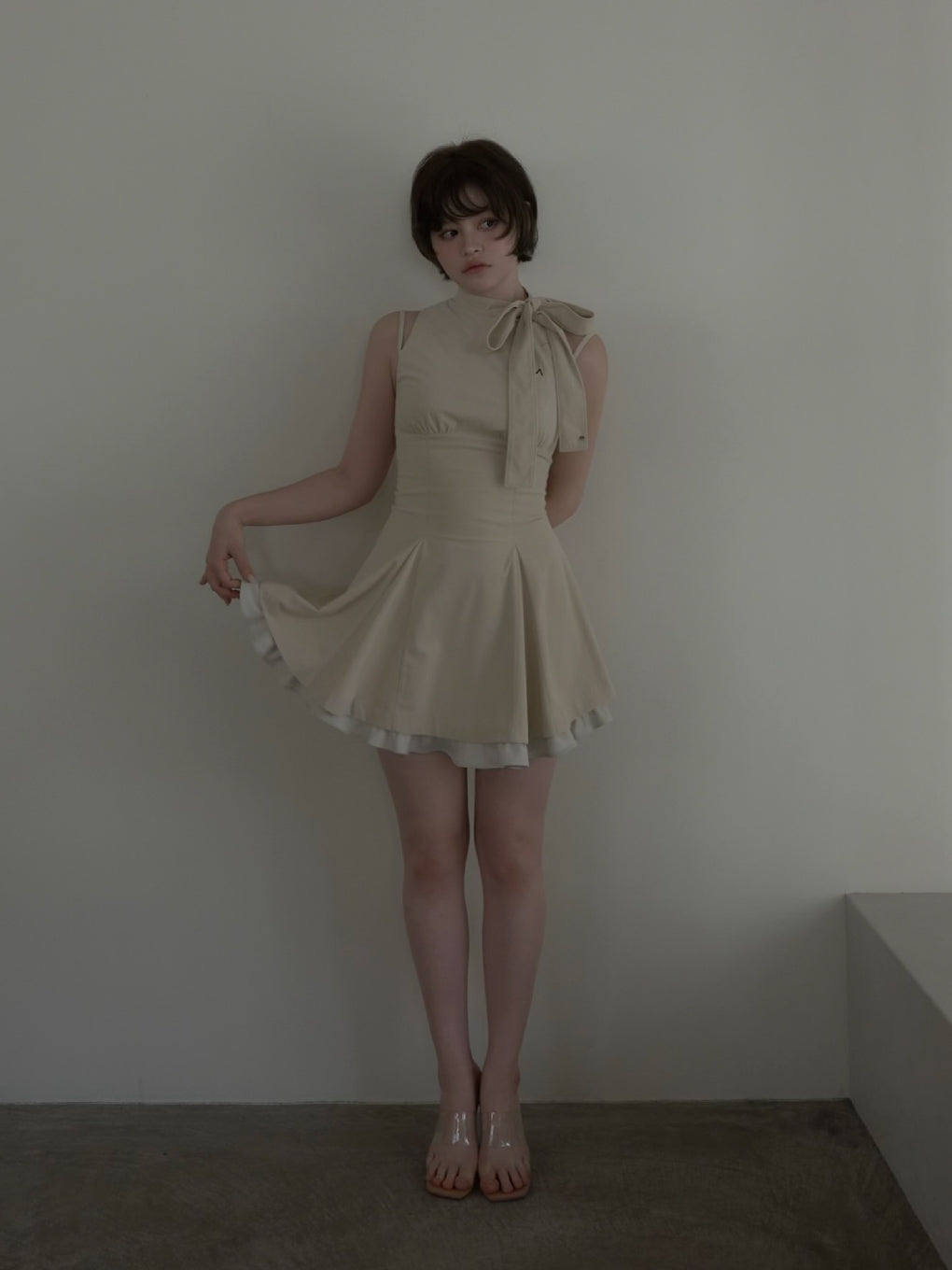 Daisy velour mini dress