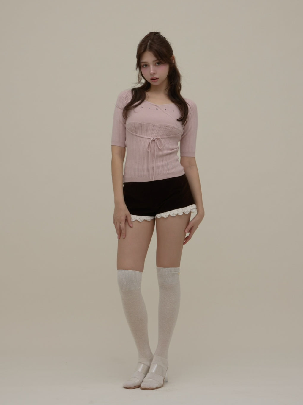Velour mini pants