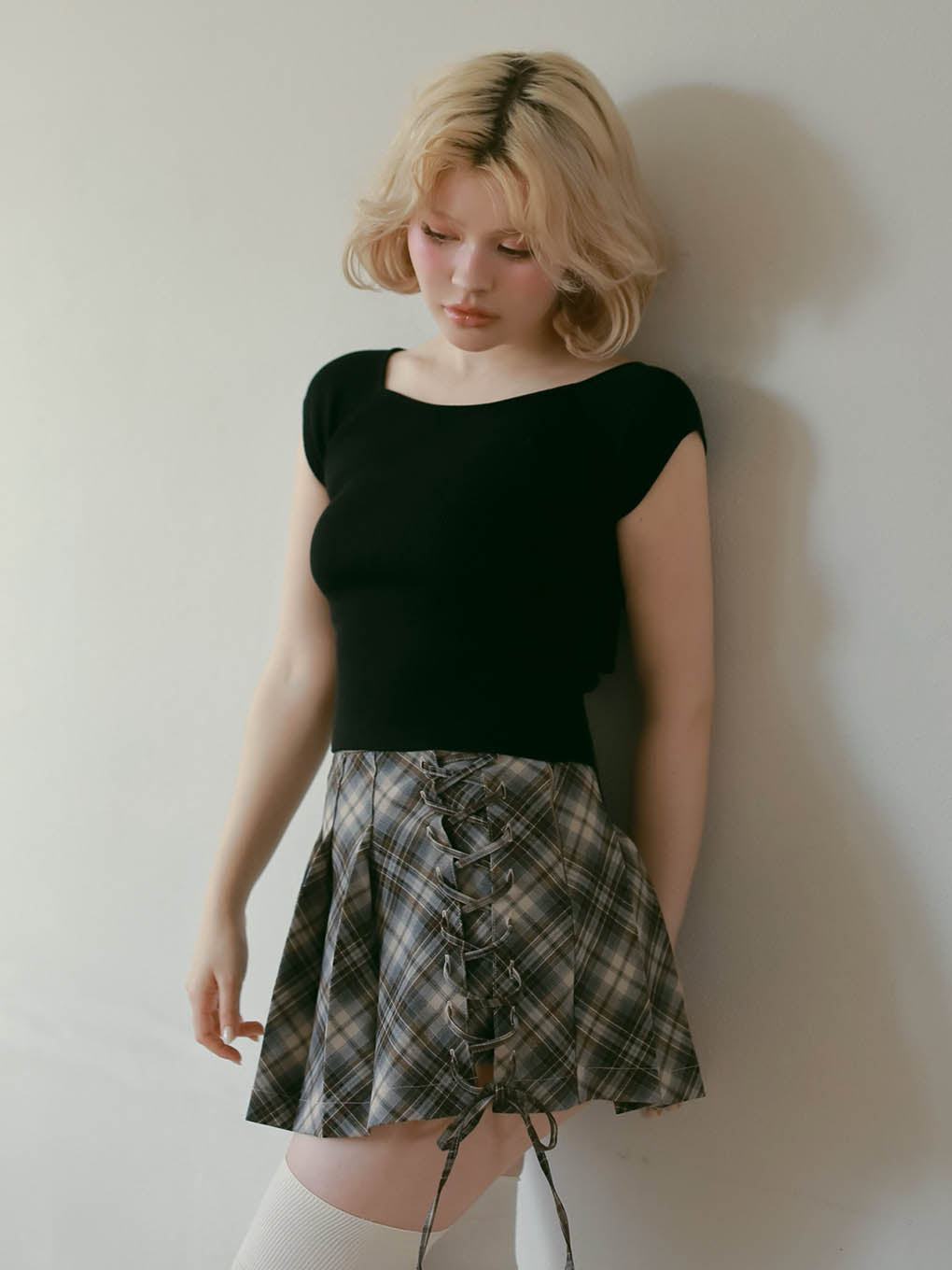 Elle ribbon knit tops