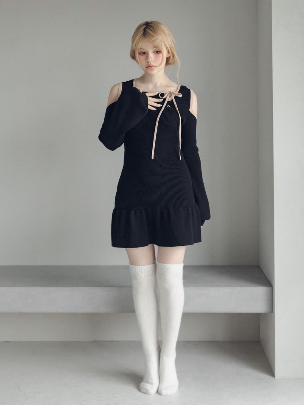 Annie ribbon mini dress
