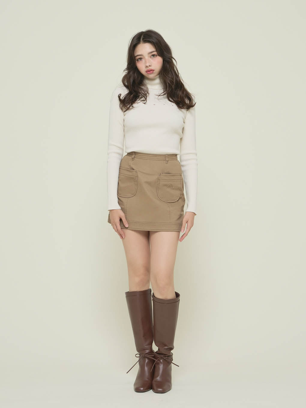Harper twill mini skirt