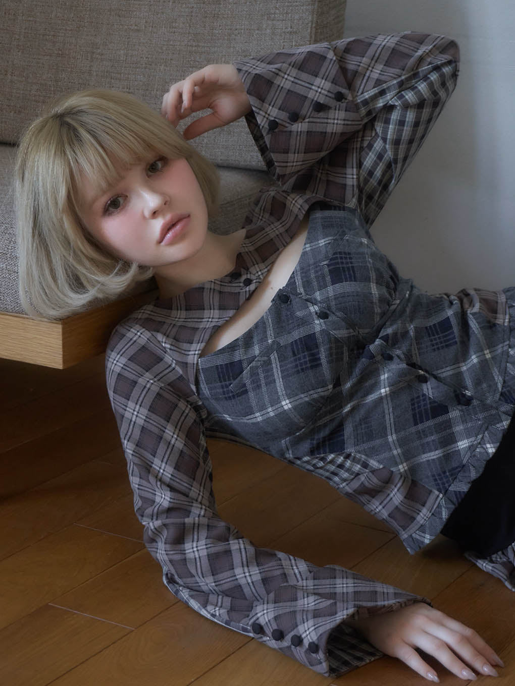 Nancy check tops