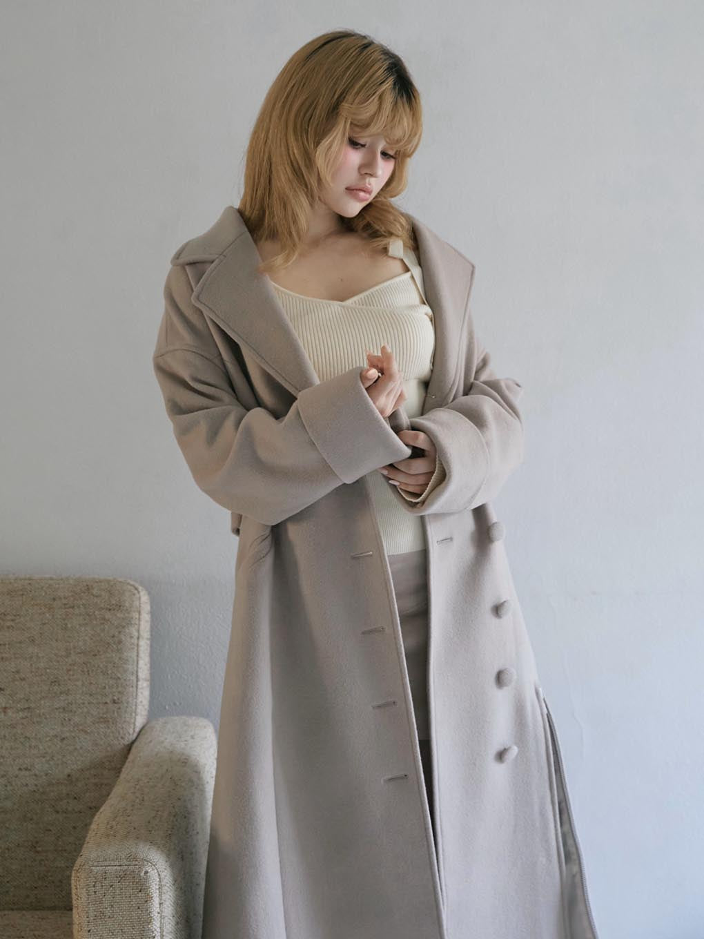 Ange slit long coat
