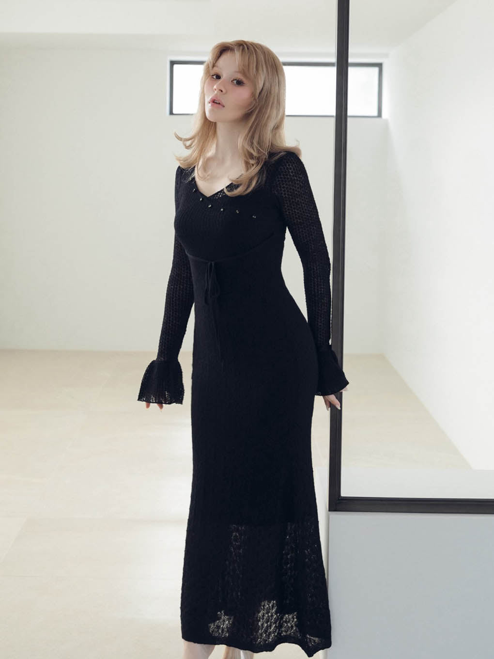Bella seethrough knit dress