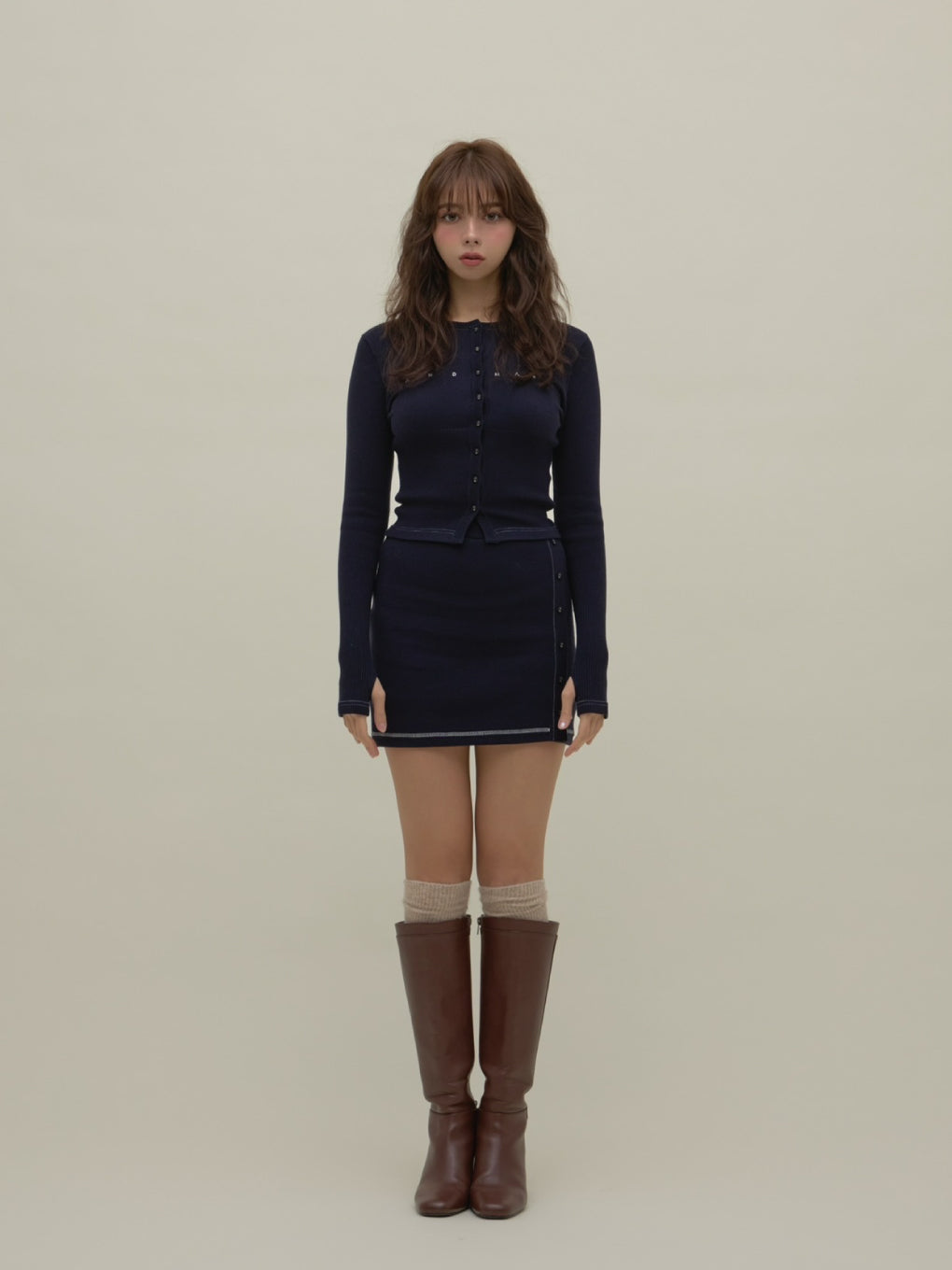 Mary logo cardigan set up