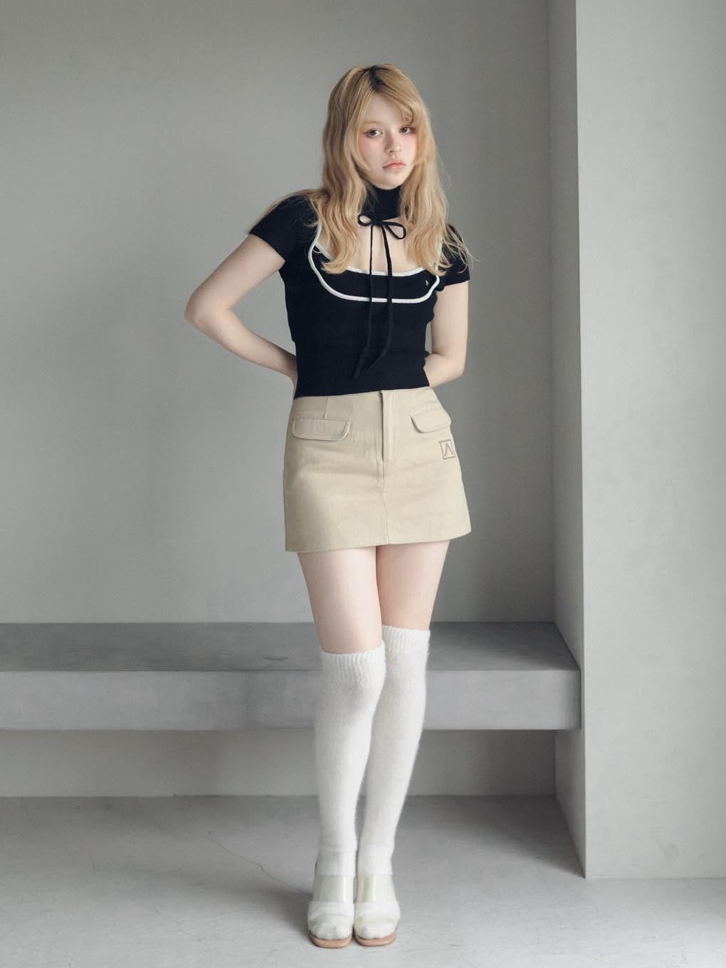 Jane logo mini skirt