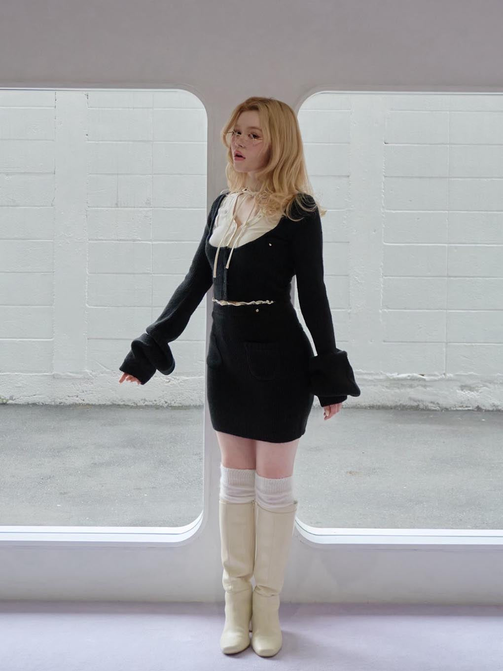 Rebecca knit mini skirt