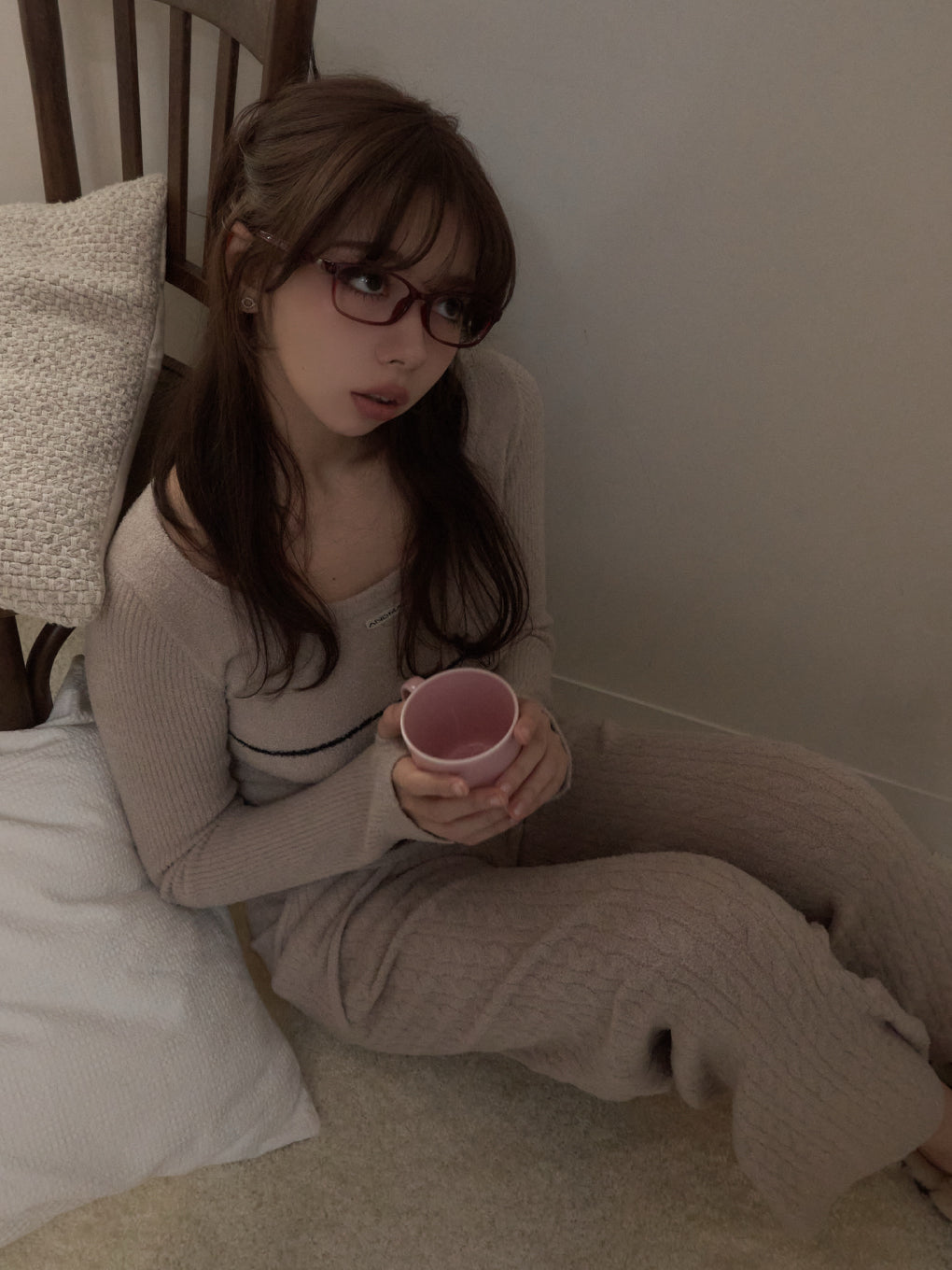 Sugar knit cable pants