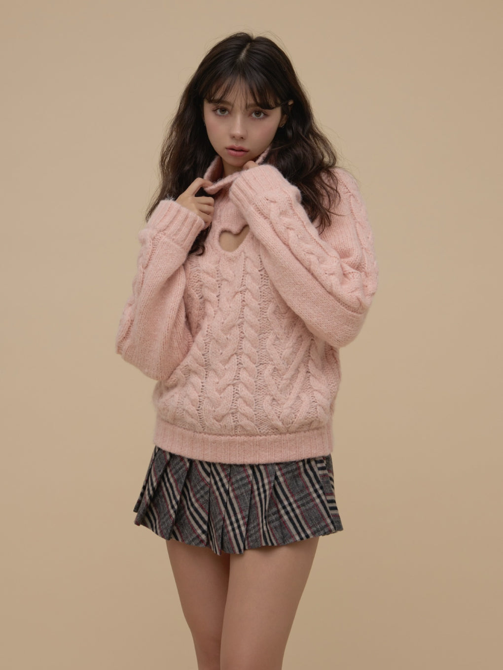 Mary heart knit tops