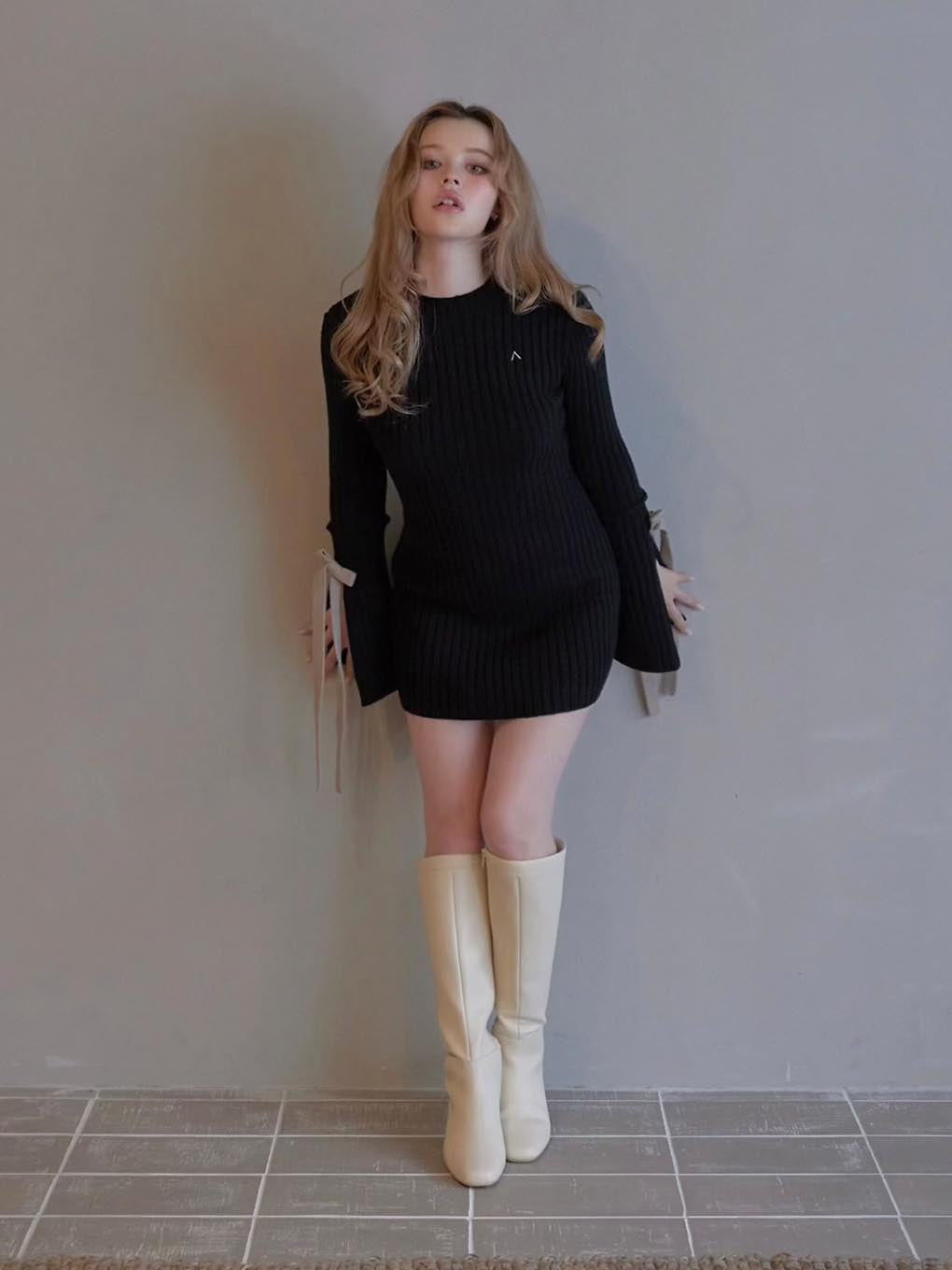 Nora ribbon mini dress