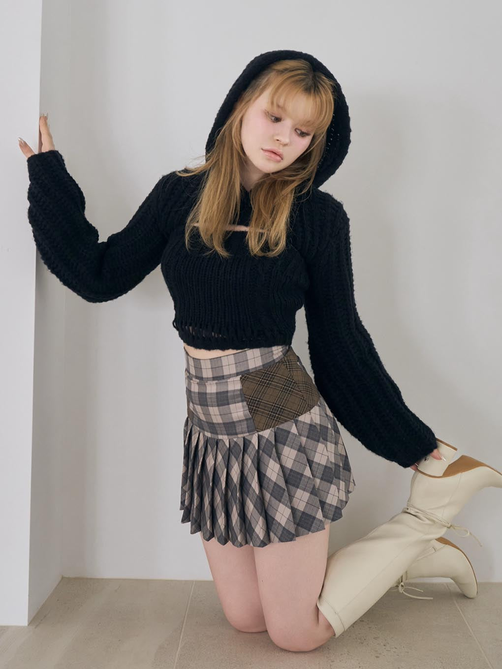 Leo hood knit set