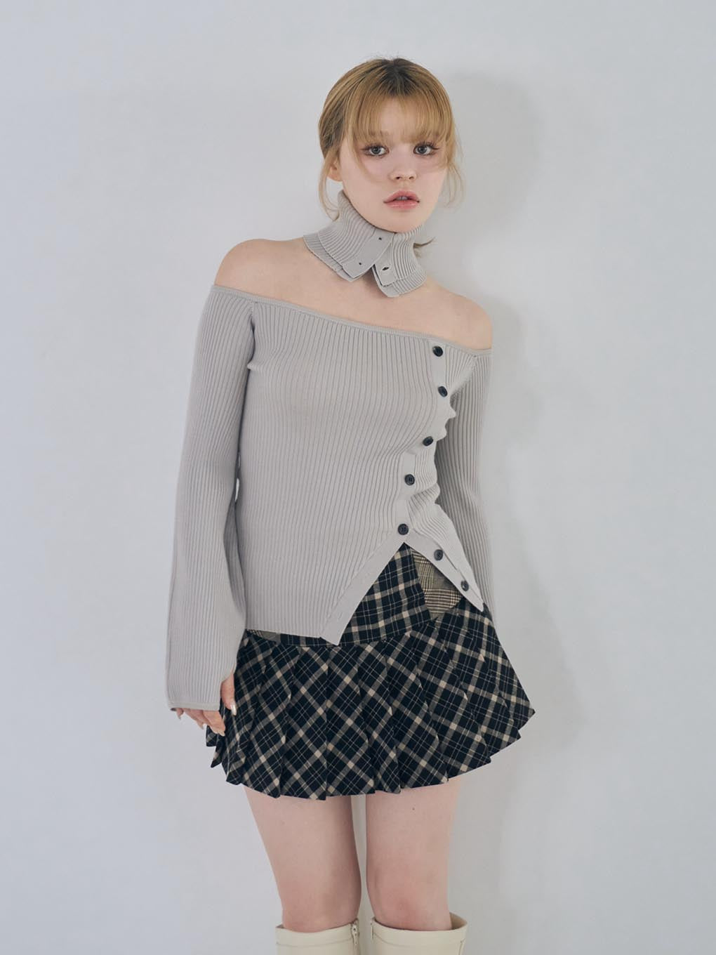Nell knit neck warmer tops