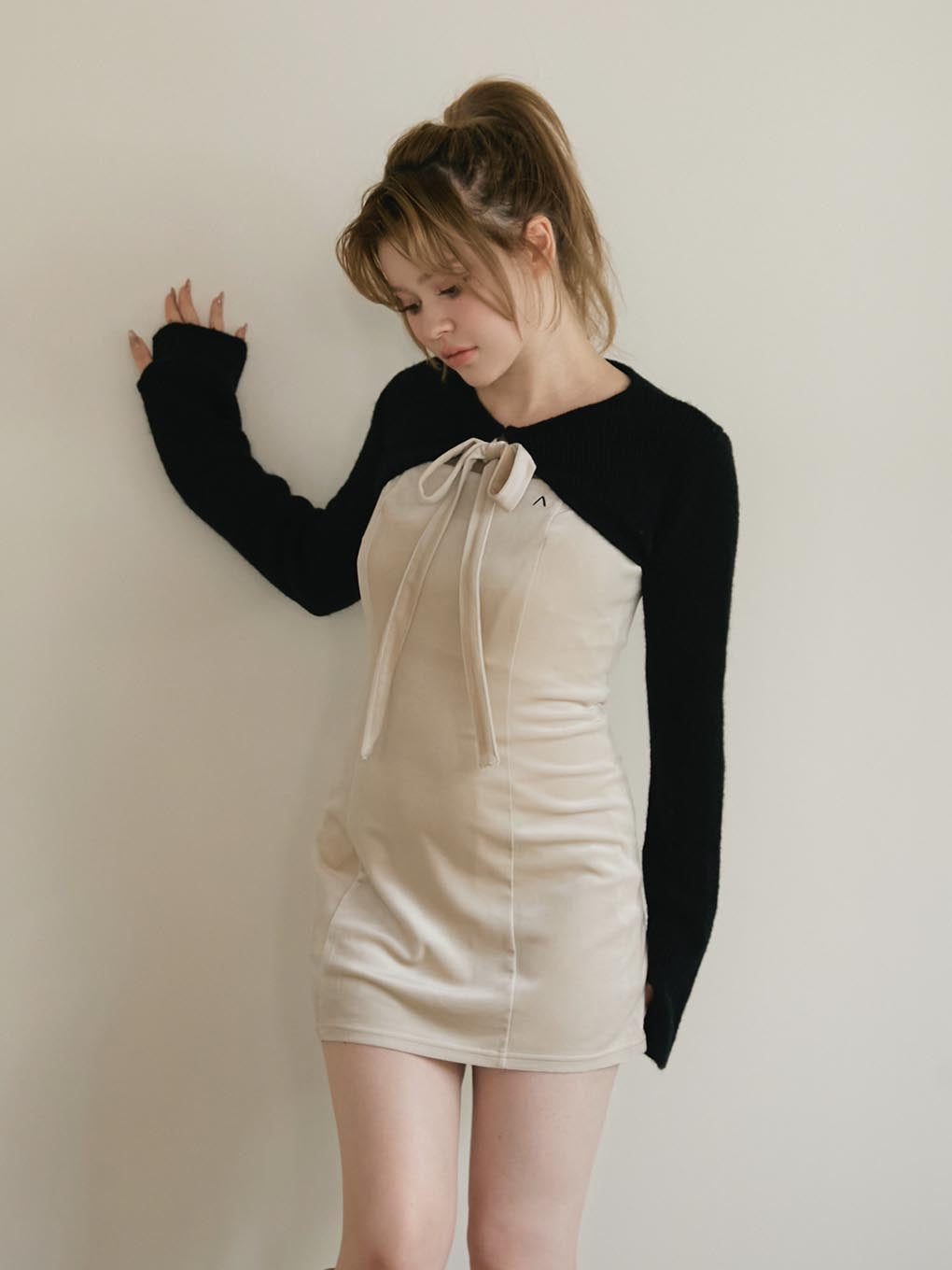 Anita ribbon mini dress