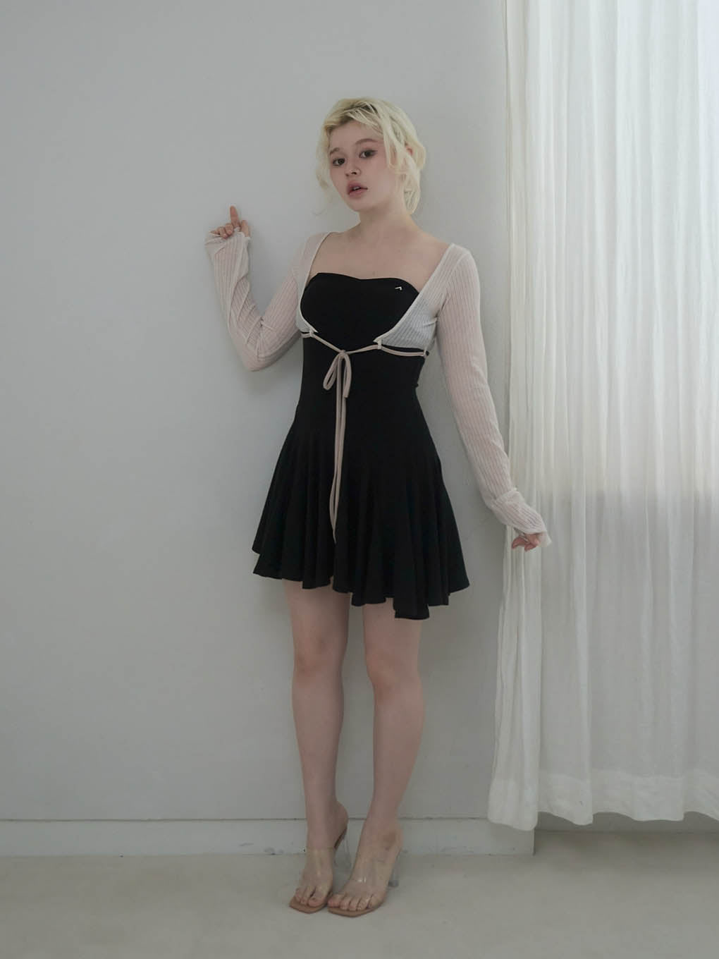 Lona ribbon mini dress
