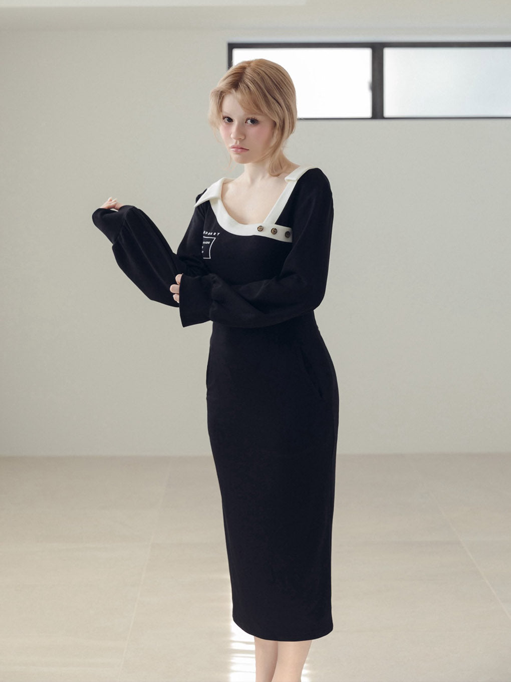 Lucy logo long dress