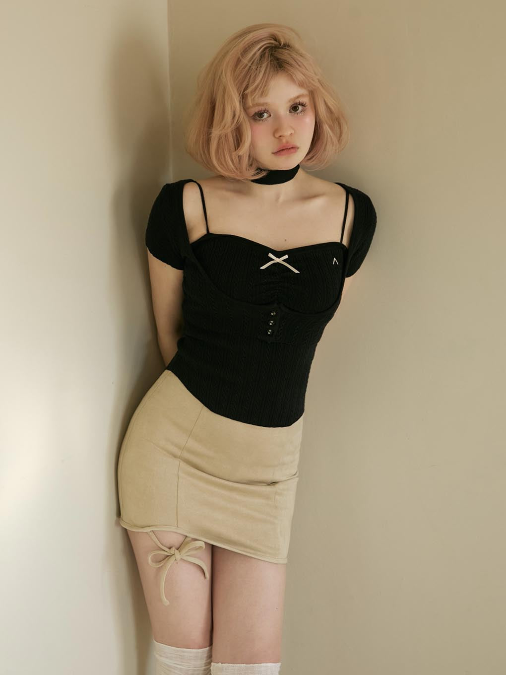 Pamela ribbon mini skirt