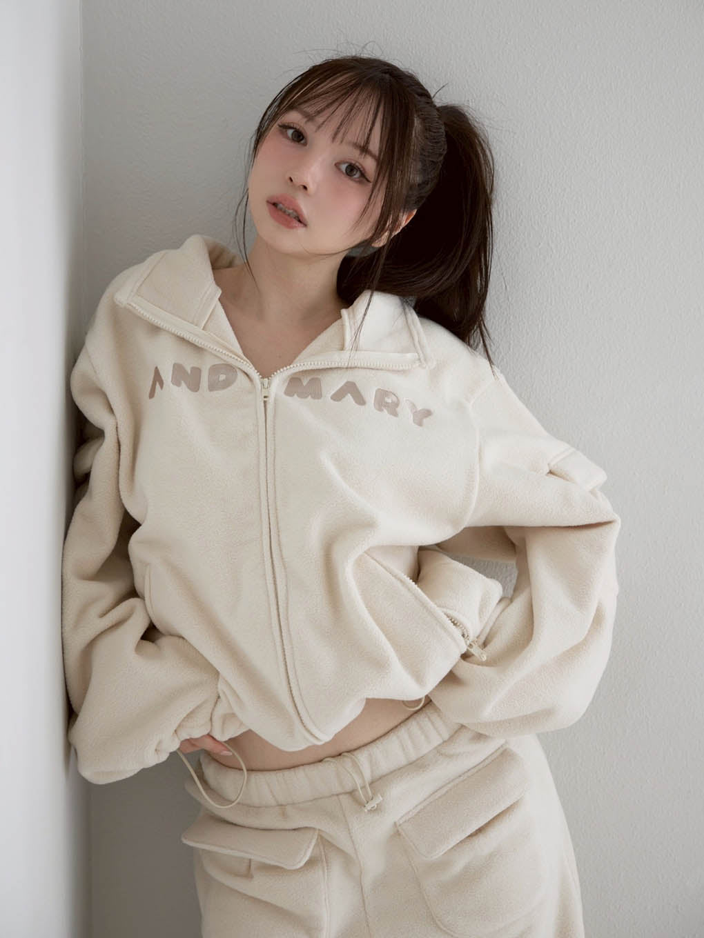 Mary logo fleece jacket
