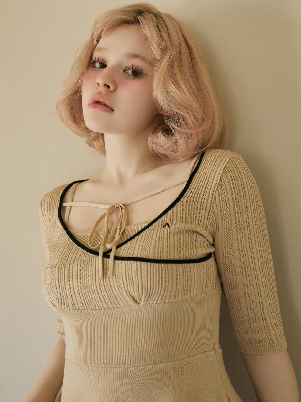 Peplum crochet knit set up