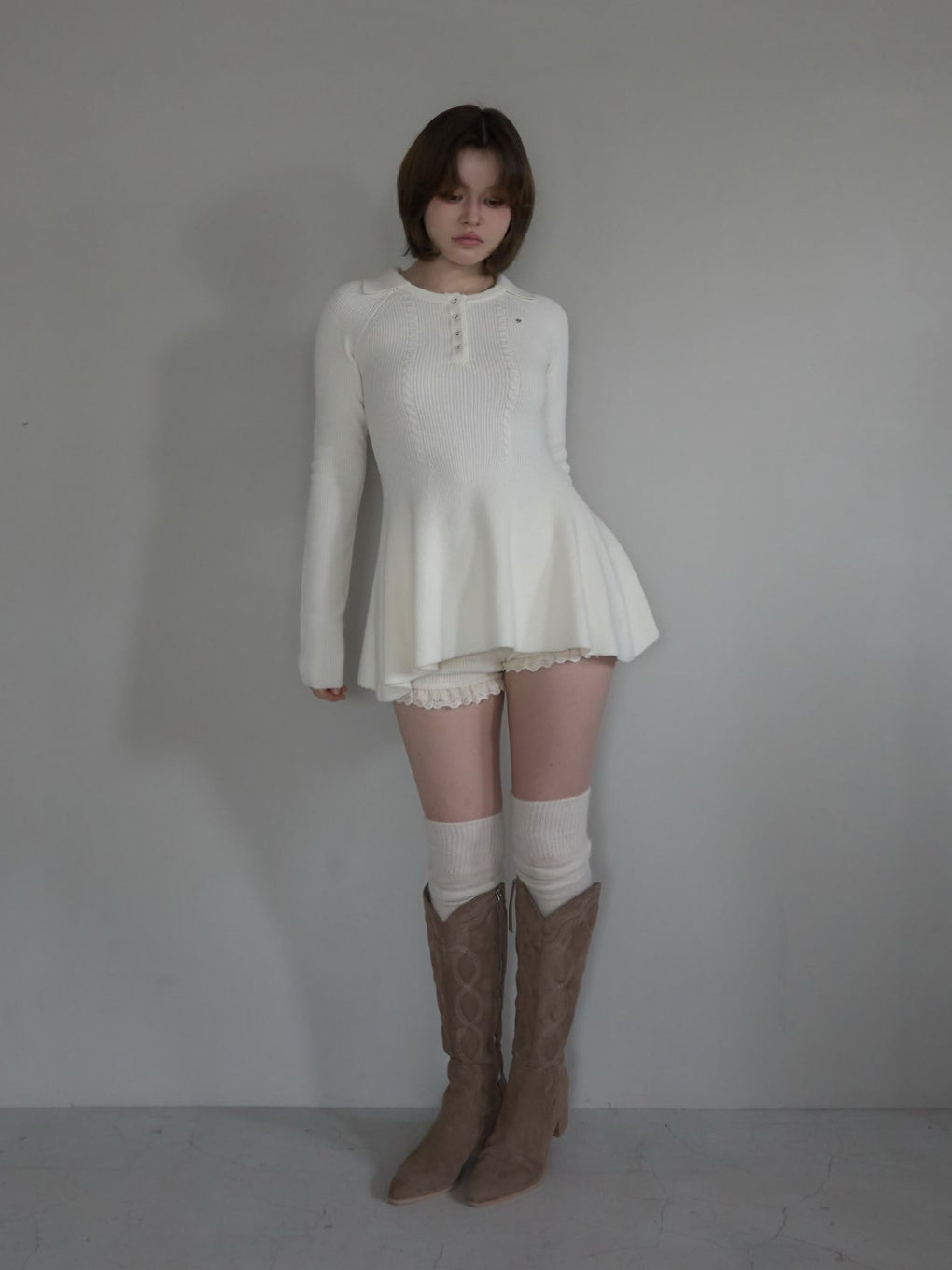 Milly peplum knit set up