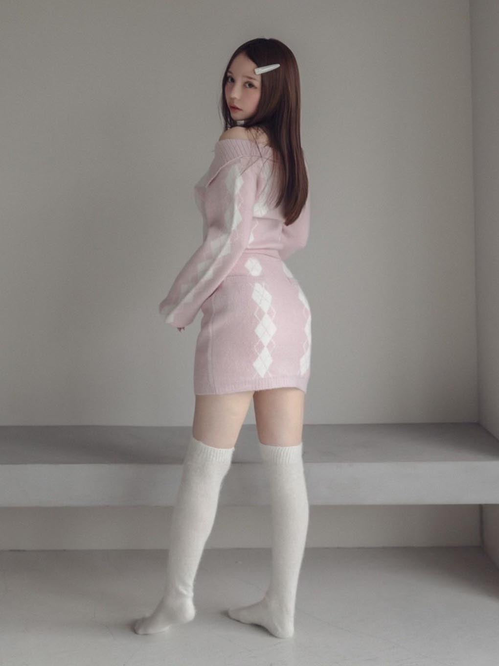 Dona argyle knit set up