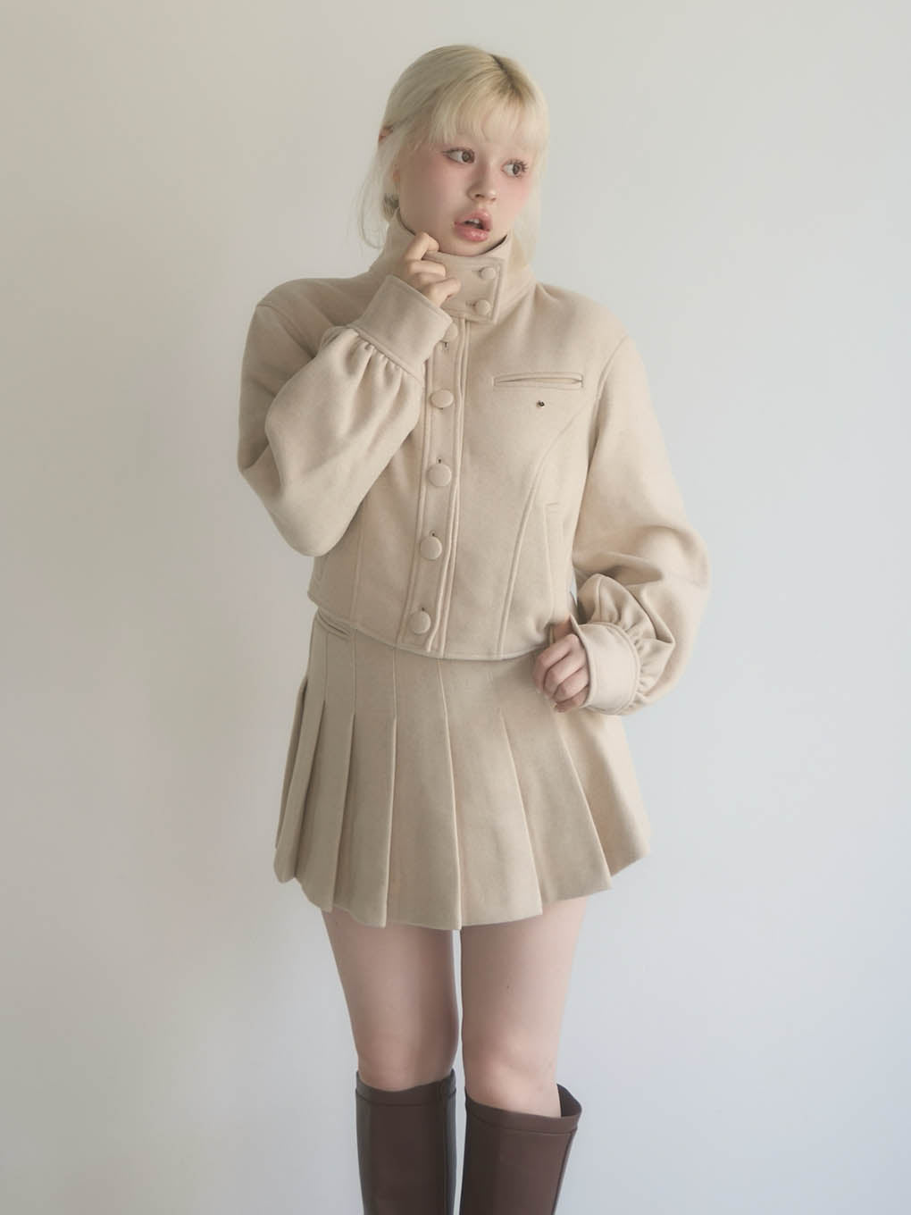Zoey stand neck jacket