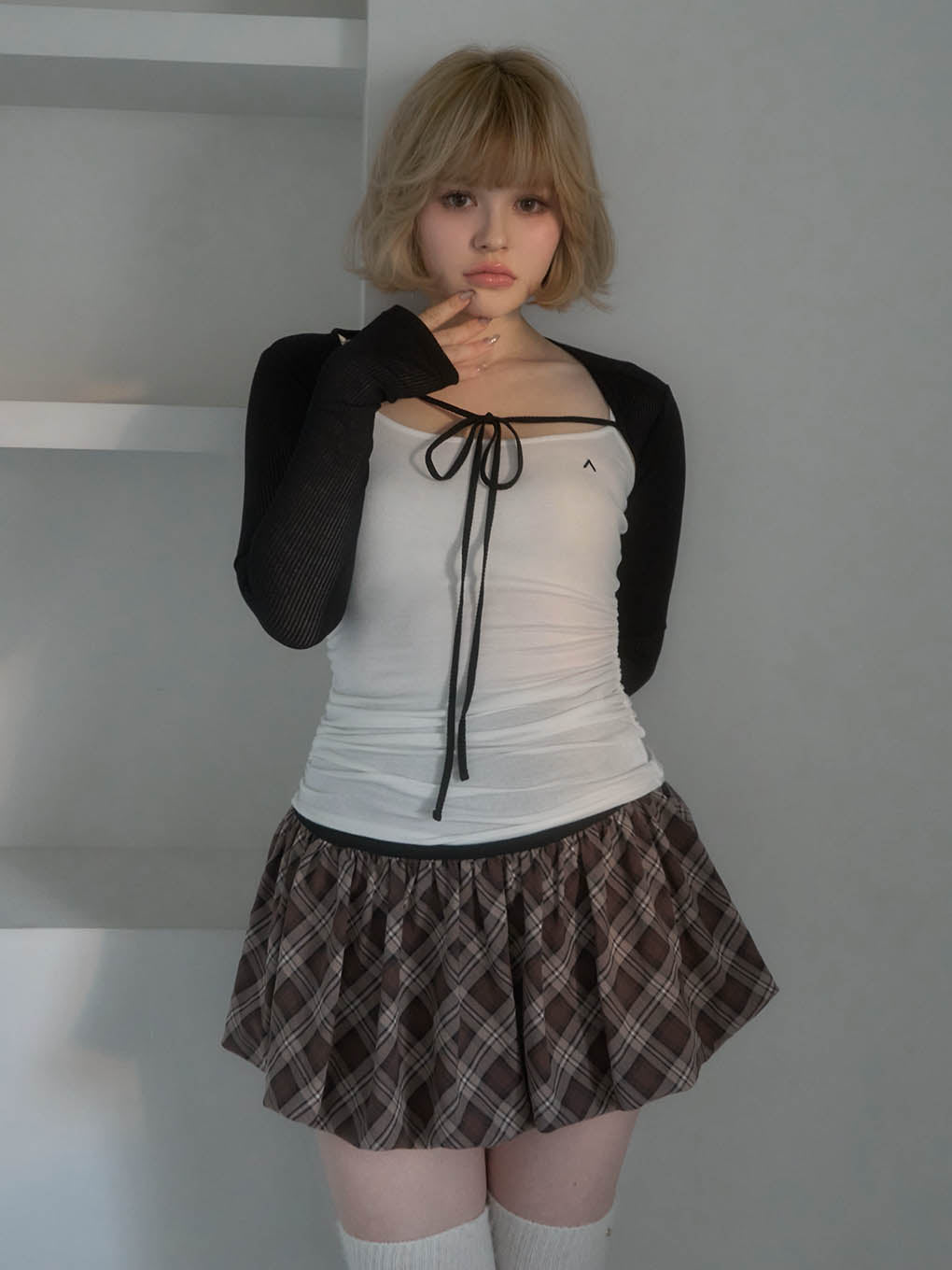Nancy check skirt
