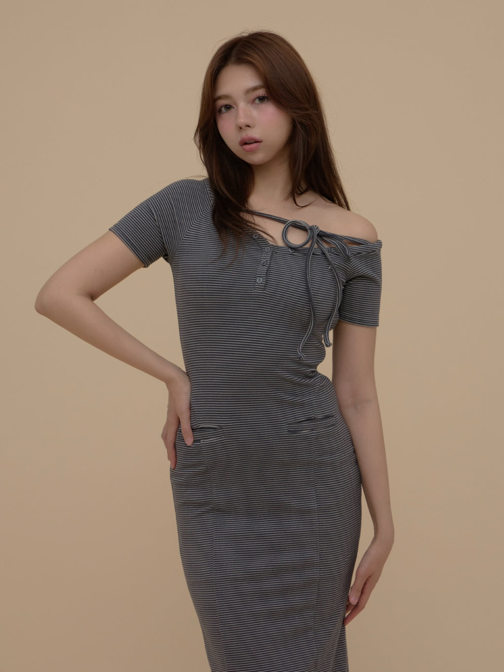 Sunny ribbon long dress