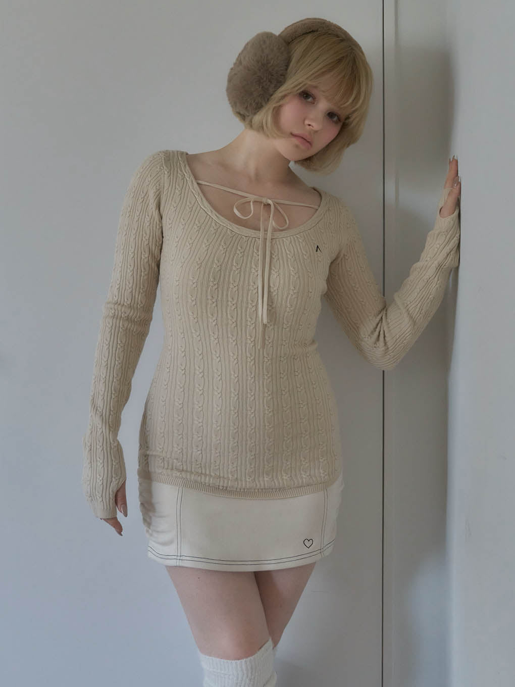 Regina cable mini dress