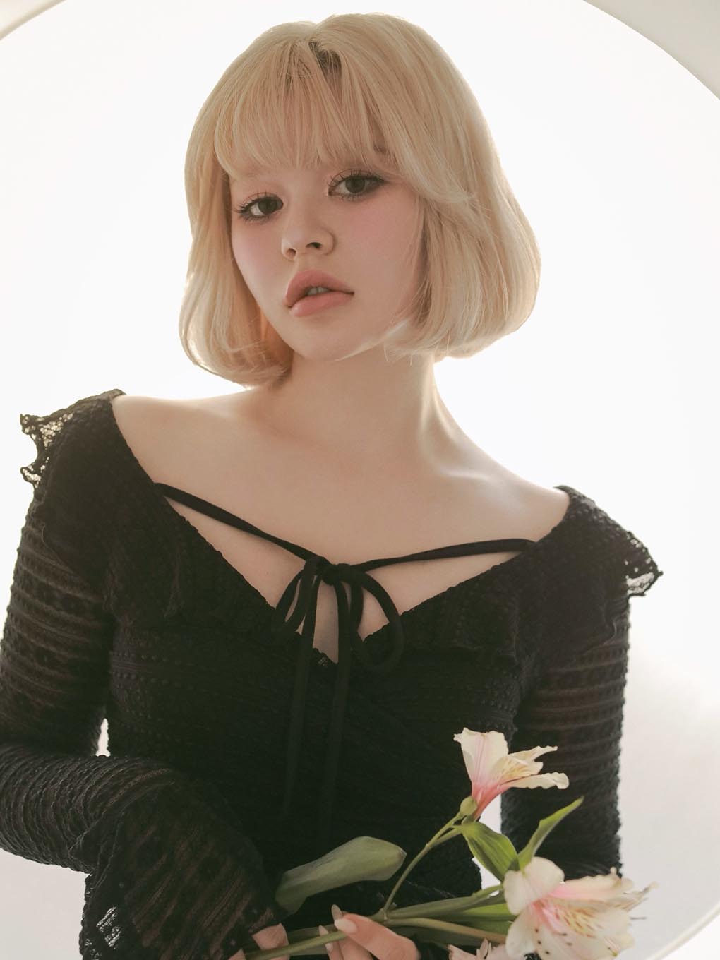 Frill lacy tops