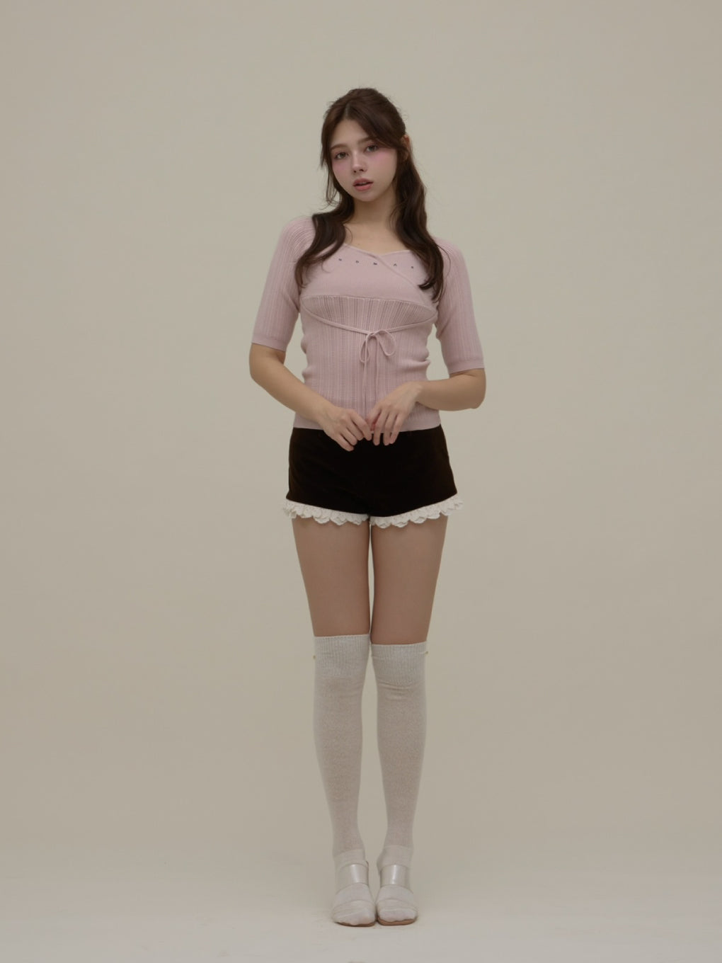 Velour mini pants