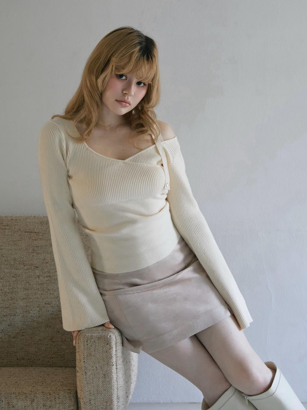 Kate slit mini skirt