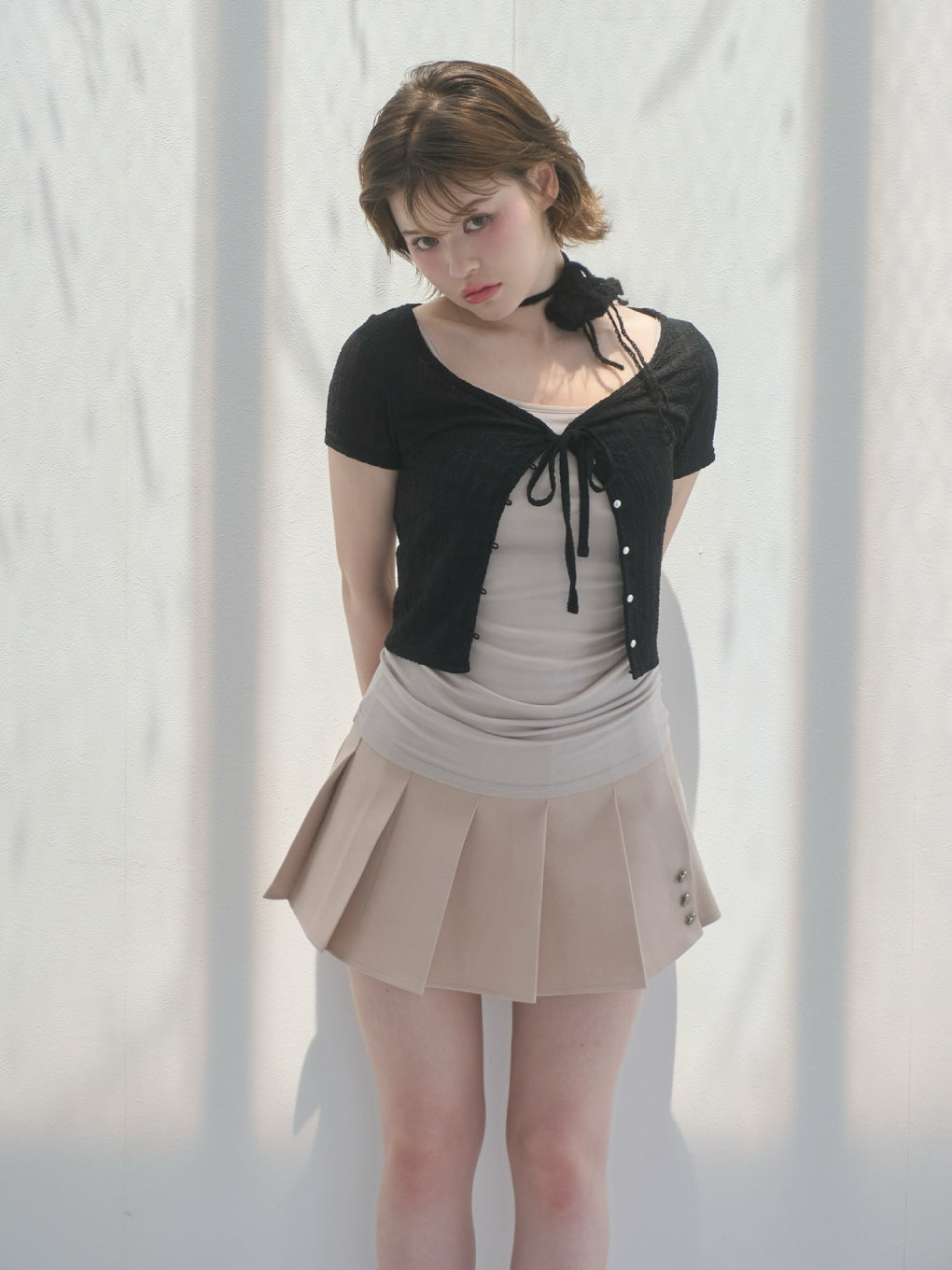 Sorin pleats mini skirt