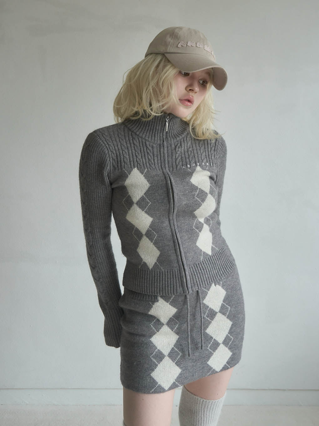Argyle knit set up