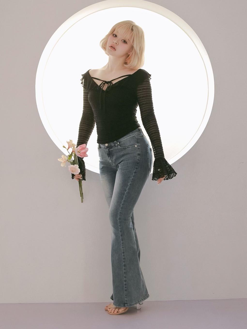 Frill lacy tops