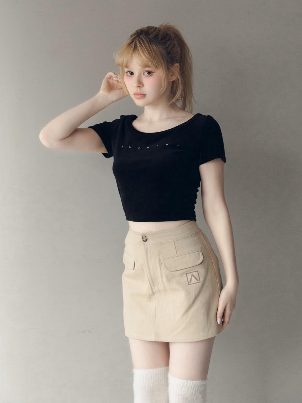 Jane logo mini skirt