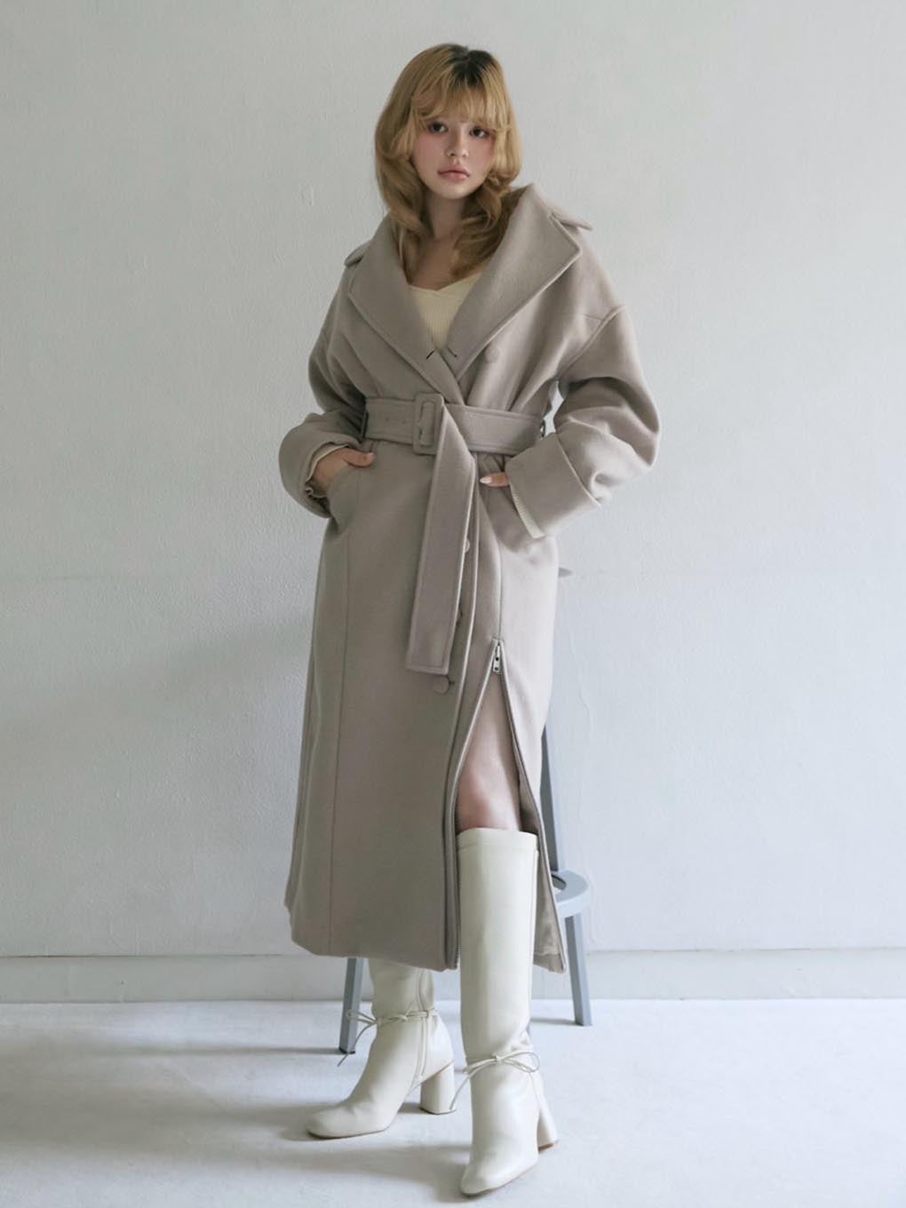 Ange slit long coat