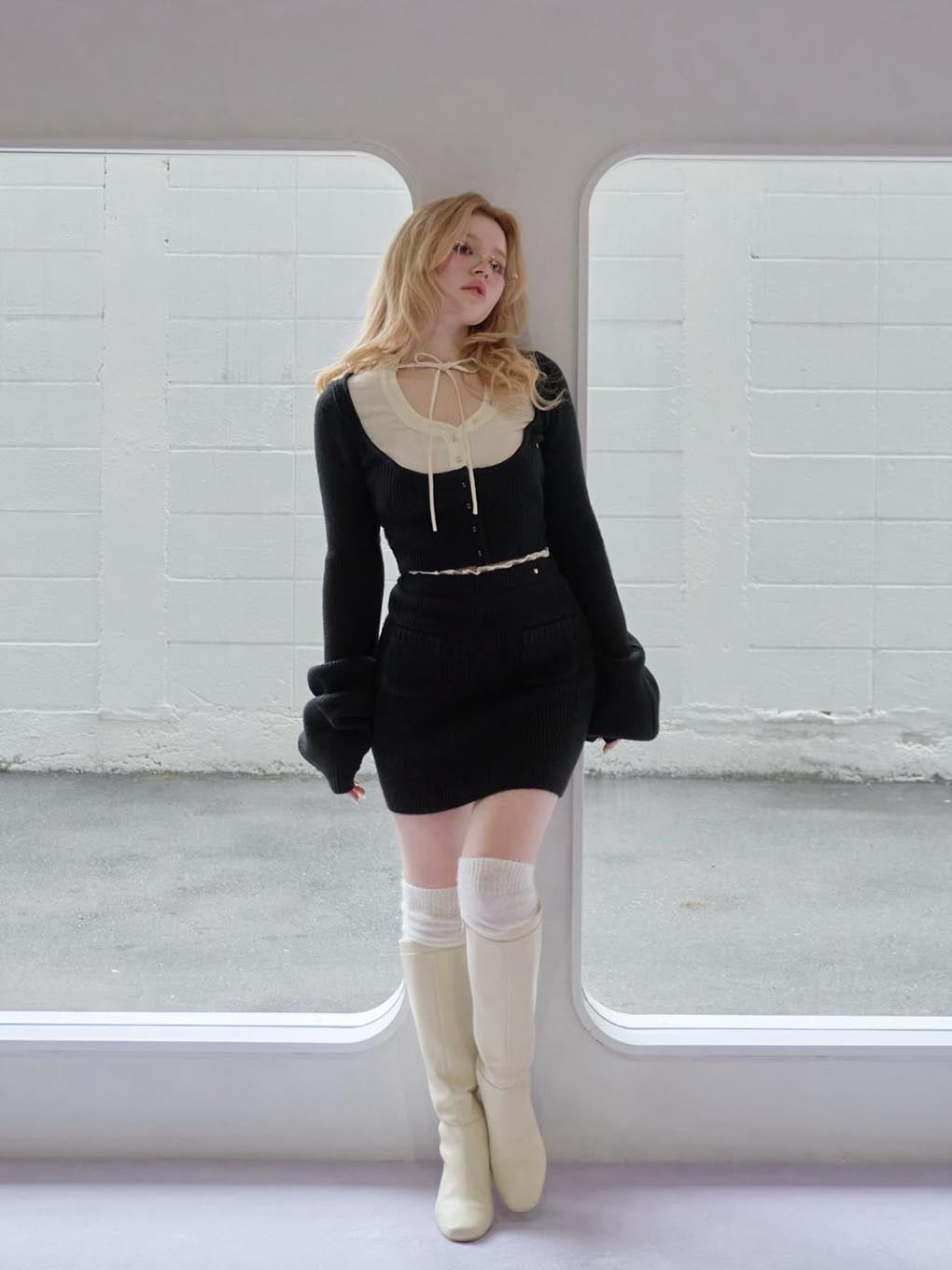 Rebecca knit mini skirt