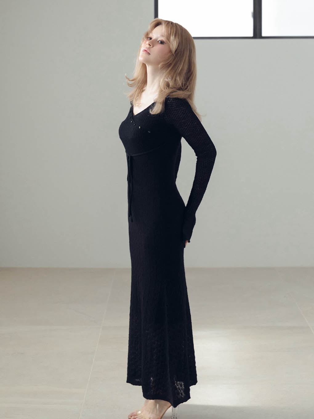 Bella seethrough knit dress
