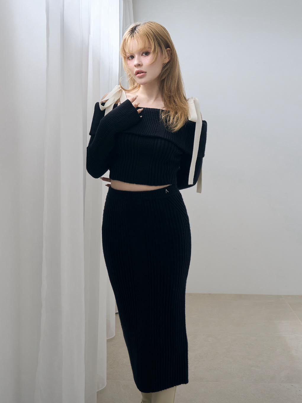 Rei ribbon offshoulder set up