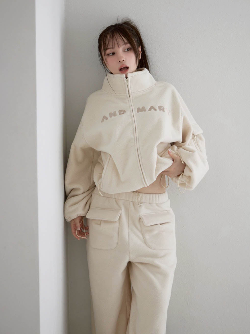 Mary logo fleece jacket