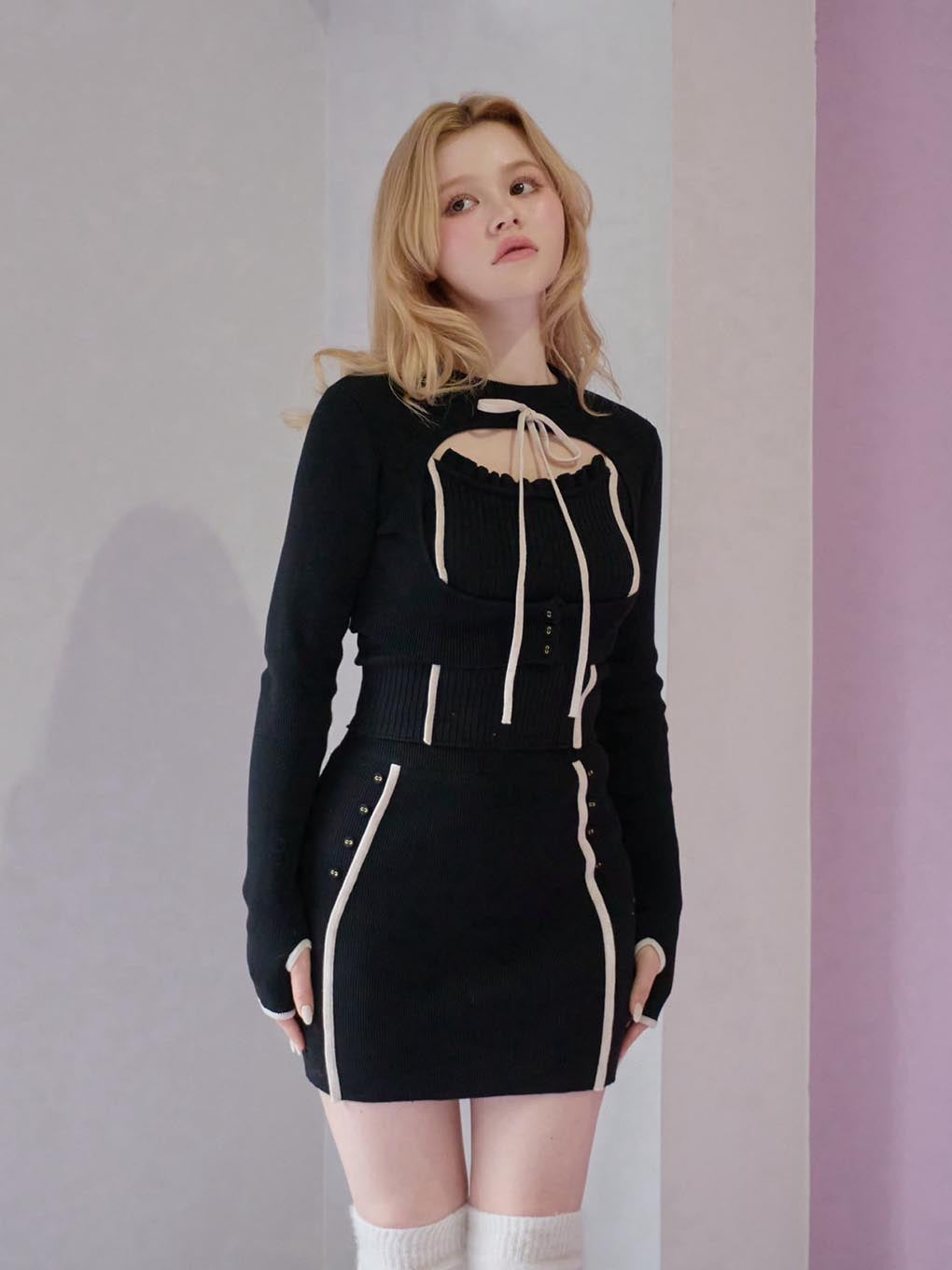 Emily knit mini skirt