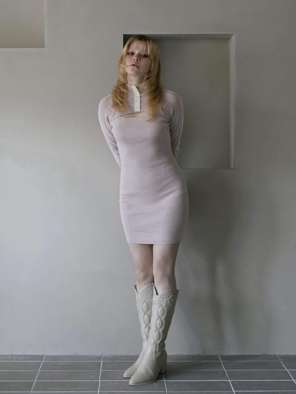Ava line knit mini dress